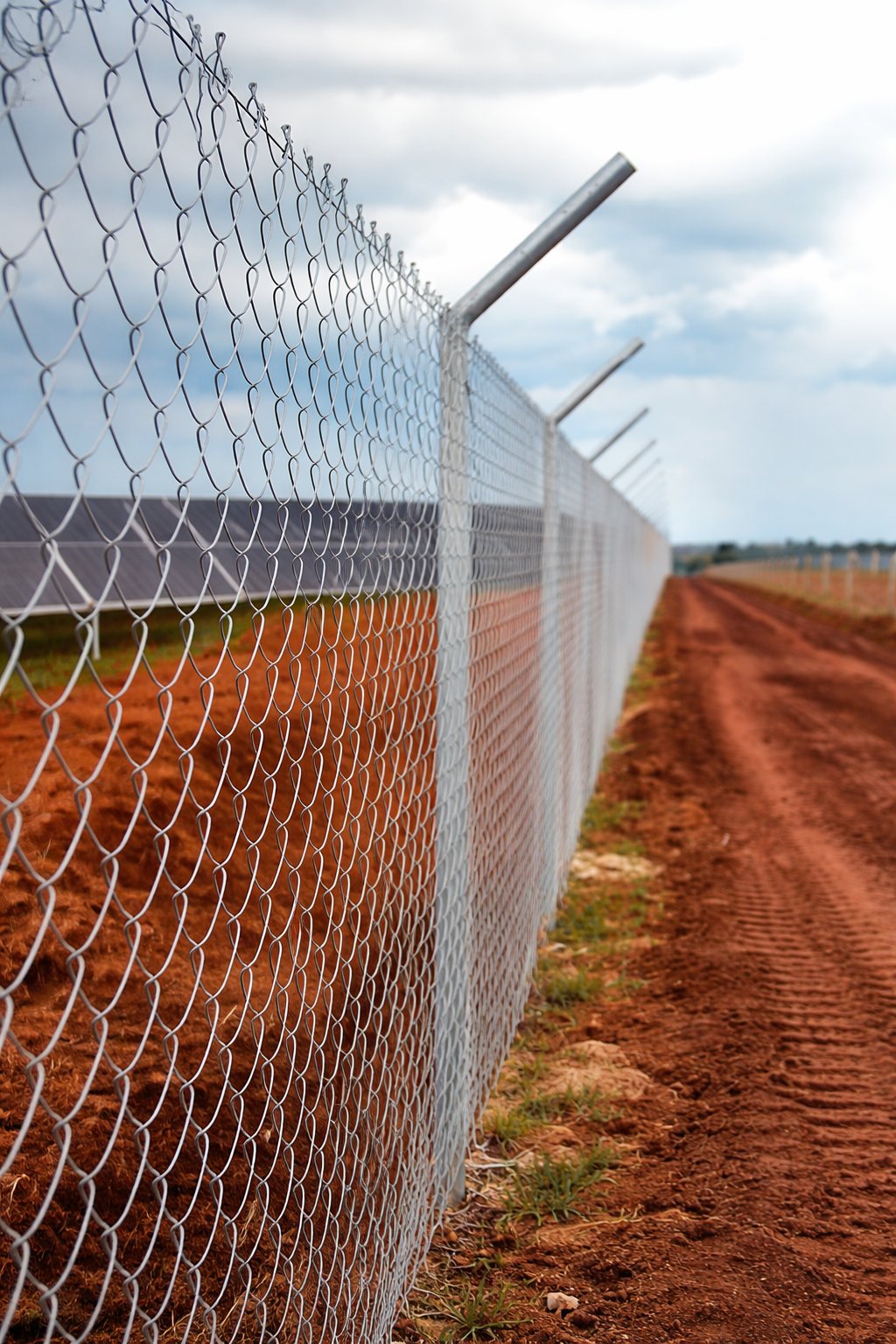 Alambrado para cercamento de sitio e chacara com malha resistente